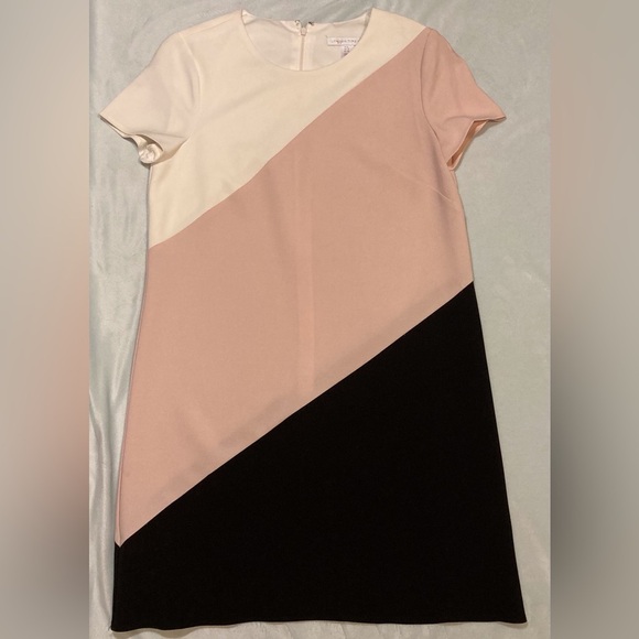 London Times Women's A-line Color Block Dress | US 8 UK 12 EU 38 | Shift Dress - Picture 2 of 6